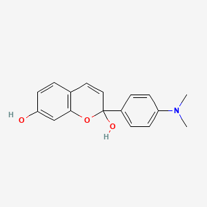 2-[4-(Dimethylamino)phenyl]-2H-1-benzopyran-2,7-diol