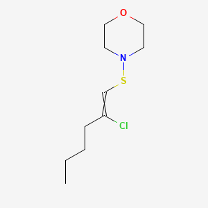 4-[(2-Chlorohex-1-en-1-yl)sulfanyl]morpholine