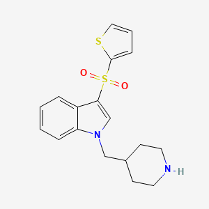 1-[(Piperidin-4-yl)methyl]-3-(thiophene-2-sulfonyl)-1H-indole