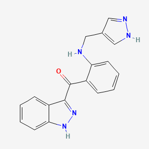 (1H-Indazol-3-yl)(2-{[(1H-pyrazol-4-yl)methyl]amino}phenyl)methanone