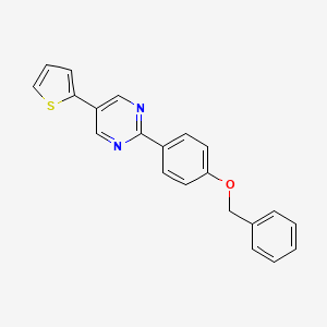 2-[4-(Benzyloxy)phenyl]-5-(thiophen-2-yl)pyrimidine