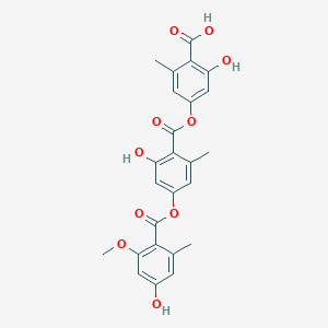 molecular formula C25H22O10 B1252291 脐形酸 