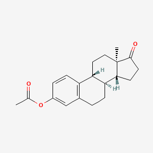 molecular formula C20H24O3 B1252293 [(8S,9R,13R,14R)-13-methyl-17-oxo-7,8,9,11,12,14,15,16-octahydro-6H-cyclopenta[a]phenanthren-3-yl] acetate 
