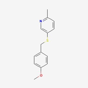 5-{[(4-Methoxyphenyl)methyl]sulfanyl}-2-methylpyridine