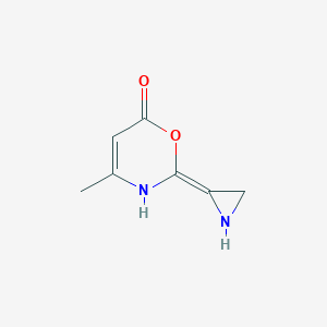 (2E)-2-(2-Aziridinylidene)-4-methyl-2,3-dihydro-6H-1,3-oxazin-6-one