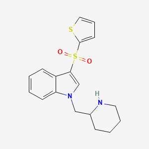 1-[(Piperidin-2-yl)methyl]-3-(thiophene-2-sulfonyl)-1H-indole