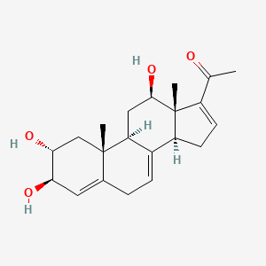 molecular formula C21H28O4 B1252299 1-[(2R,3R,9S,10R,12R,13S,14S)-2,3,12-三羟基-10,13-二甲基-2,3,6,9,11,12,14,15-八氢-1H-环戊[a]菲并蒽-17-基]乙酮 