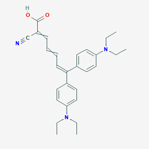 2-Cyano-7,7-bis[4-(diethylamino)phenyl]hepta-2,4,6-trienoic acid