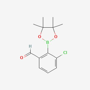 molecular formula C13H16BClO3 B12523016 3-Chloro-2-(4,4,5,5-tetramethyl-1,3,2-dioxaborolan-2-yl)benzaldehyde 