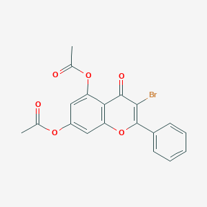 3-Bromo-4-oxo-2-phenyl-4H-1-benzopyran-5,7-diyl diacetate