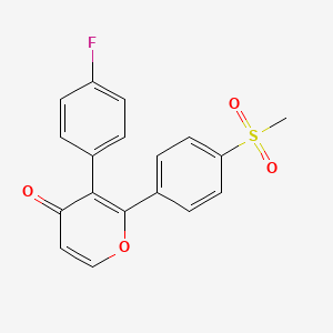 3-(4-Fluorophenyl)-2-[4-(methanesulfonyl)phenyl]-4H-pyran-4-one