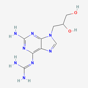 Guanidine, [2-amino-9-(2,3-dihydroxypropyl)-9H-purin-6-yl]-