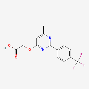 ({6-Methyl-2-[4-(trifluoromethyl)phenyl]pyrimidin-4-yl}oxy)acetic acid