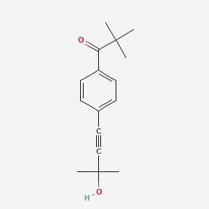 1-Propanone, 1-[4-(3-hydroxy-3-methyl-1-butynyl)phenyl]-2,2-dimethyl-