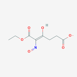 molecular formula C8H10NO6- B12523223 (E)-6-ethoxy-4-hydroxy-5-nitroso-6-oxohex-4-enoate 