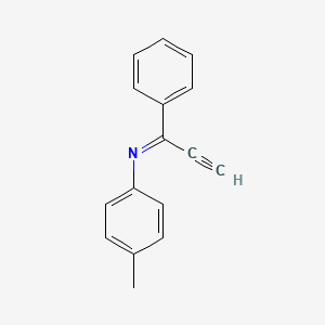 molecular formula C16H13N B12523271 (1E)-N-(4-Methylphenyl)-1-phenylprop-2-yn-1-imine CAS No. 666723-08-6