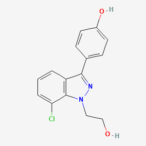 4-[7-chloro-1-(2-hydroxyethyl)-1H-indazol-3-yl]phenol