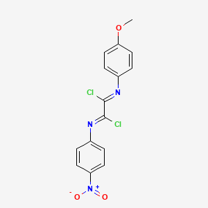 (1Z,2Z)-N~1~-(4-Methoxyphenyl)-N~2~-(4-nitrophenyl)ethanebis(imidoyl) dichloride