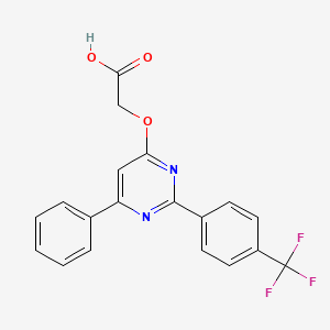 ({6-Phenyl-2-[4-(trifluoromethyl)phenyl]pyrimidin-4-yl}oxy)acetic acid