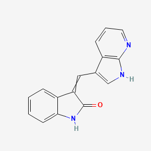 3-[(1H-Pyrrolo[2,3-b]pyridin-3-yl)methylidene]-1,3-dihydro-2H-indol-2-one