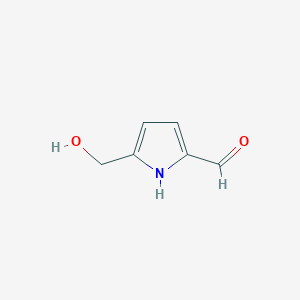 molecular formula C6H7NO2 B1252345 5-(羟甲基)-1H-吡咯-2-甲醛 CAS No. 67350-50-9