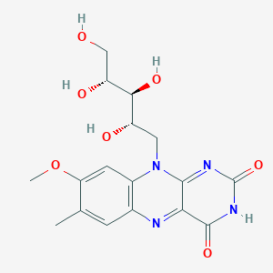 molecular formula C17H20N4O7 B1252350 8-methoxy-7-methyl-10-[(2S,3S,4R)-2,3,4,5-tetrahydroxypentyl]benzo[g]pteridine-2,4-dione CAS No. 72680-49-0