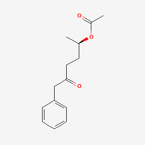 2-Hexanone, 5-(acetyloxy)-1-phenyl-, (5R)-