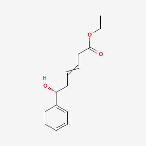 B12523586 Ethyl (6R)-6-hydroxy-6-phenylhex-3-enoate CAS No. 652993-73-2