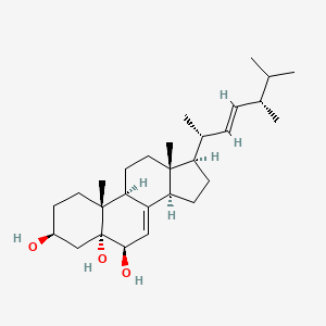 molecular formula C28H46O3 B1252366 3beta,5alpha,6beta-Trihydroxy-7,22-ergostadiene 