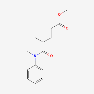 molecular formula C14H19NO3 B12523663 Methyl 4-methyl-5-[methyl(phenyl)amino]-5-oxopentanoate CAS No. 820244-29-9