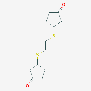 molecular formula C12H18O2S2 B12523690 3-[2-(3-Oxocyclopentyl)sulfanylethylsulfanyl]cyclopentan-1-one CAS No. 849409-15-0