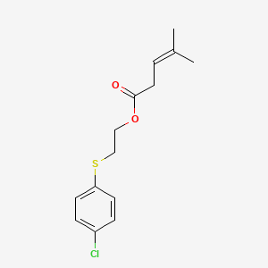 2-[(4-Chlorophenyl)sulfanyl]ethyl 4-methylpent-3-enoate