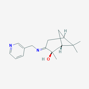 molecular formula C16H22N2O B125241 (1R,2R,5R)-2,6,6-Trimethyl-3-(pyridin-3-ylmethylimino)bicyclo[3.1.1]heptan-2-ol CAS No. 918625-33-9