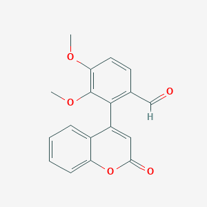 Benzaldehyde, 3,4-dimethoxy-2-(2-oxo-2H-1-benzopyran-4-yl)-