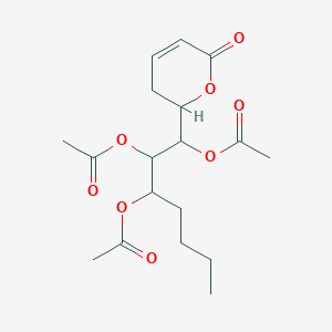 molecular formula C18H26O8 B1252432 [1,2-Diacetyloxy-1-(6-oxo-2,3-dihydropyran-2-yl)heptan-3-yl] acetate 