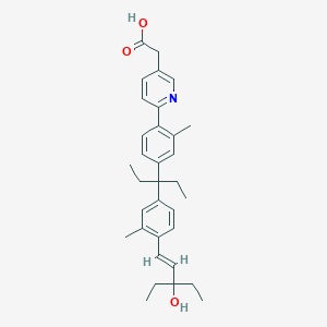 6-[2-Methyl-4-[alpha,alpha-diethyl-3-methyl-4-[(E)-3-ethyl-3-hydroxy-1-pentenyl]benzyl]phenyl]pyridine-3-acetic acid