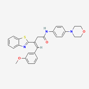 molecular formula C28H27N3O3S B1252457 (Z)-3-(1,3-benzothiazol-2-yl)-4-(3-methoxyphenyl)-N-(4-morpholinophenyl)but-3-enamide 