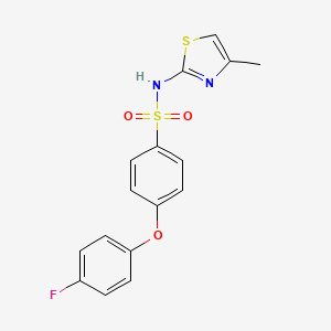 4-(4-Fluorophenoxy)-N-(4-methyl-1,3-thiazol-2-yl)benzene-1-sulfonamide