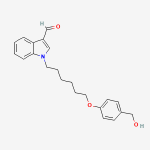 1-{6-[4-(Hydroxymethyl)phenoxy]hexyl}-1H-indole-3-carbaldehyde