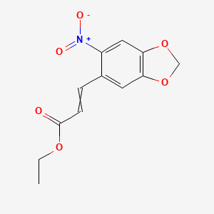 2-Propenoic acid, 3-(6-nitro-1,3-benzodioxol-5-yl)-, ethyl ester