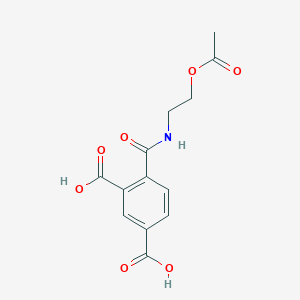 4-{[2-(Acetyloxy)ethyl]carbamoyl}benzene-1,3-dicarboxylic acid