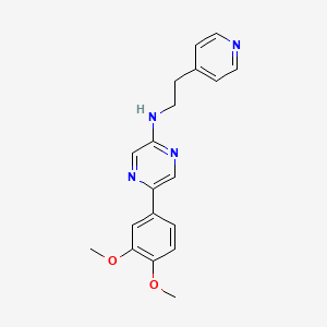 Pyrazinamine, 5-(3,4-dimethoxyphenyl)-N-[2-(4-pyridinyl)ethyl]-