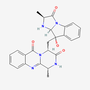 molecular formula C24H23N5O4 B1252466 Fumiquinazoline B 