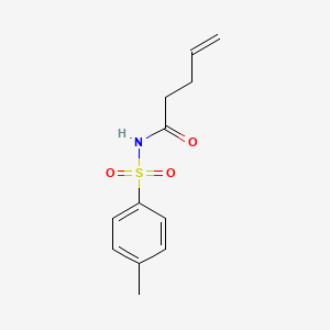 molecular formula C12H15NO3S B12524667 N-(p-Tolylsulfonyl)pent-4-en-amide 