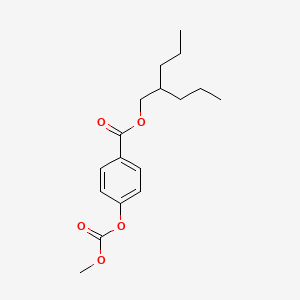 molecular formula C17H24O5 B12524668 2-Propylpentyl 4-[(methoxycarbonyl)oxy]benzoate CAS No. 817210-88-1