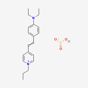 molecular formula C20H28N2O3S B12524699 4-{2-[4-(Diethylamino)phenyl]ethenyl}-1-propylpyridin-1-ium hydrogen sulfite CAS No. 142057-19-0