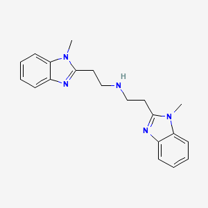 molecular formula C20H23N5 B1252472 Bis[2-(1-methyl-1H-benzimidazol-2-yl)ethyl]amine 
