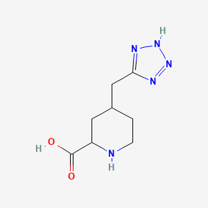 molecular formula C8H13N5O2 B1252474 4-(2H-tetrazol-5-ylmethyl)piperidine-2-carboxylic acid 