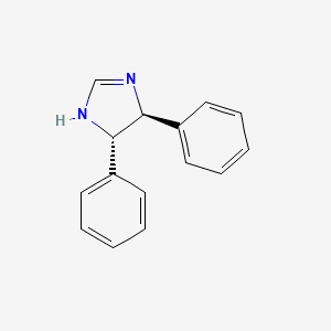 molecular formula C15H14N2 B12524893 1H-Imidazole, 4,5-dihydro-4,5-diphenyl-, (4S,5S)- CAS No. 652150-77-1