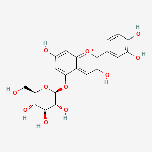 molecular formula C21H21O11+ B1252498 花青素5-O-葡萄糖苷 